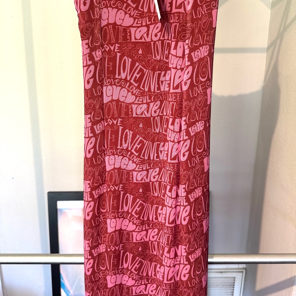 NWT Mesh bodycon love print UO dress size small - Picture 2 of 6